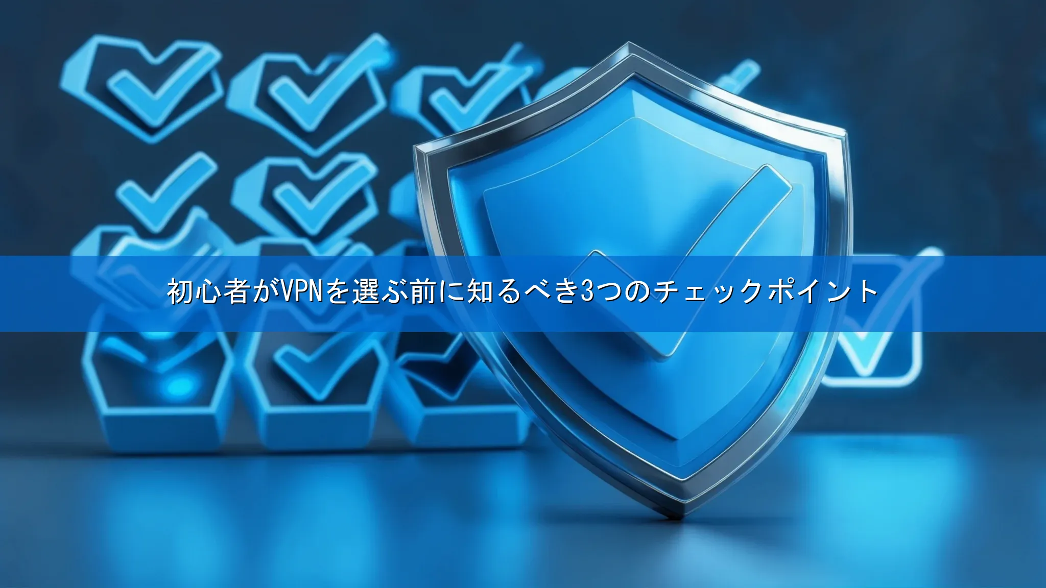 初心者がVPNを選ぶ前に知るべき3つのチェックポイント
